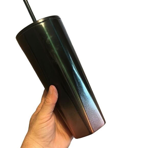 Starbucks Tumbler Black Faceted Cold Cup 24 oz with Straw - Picture 4 of 7